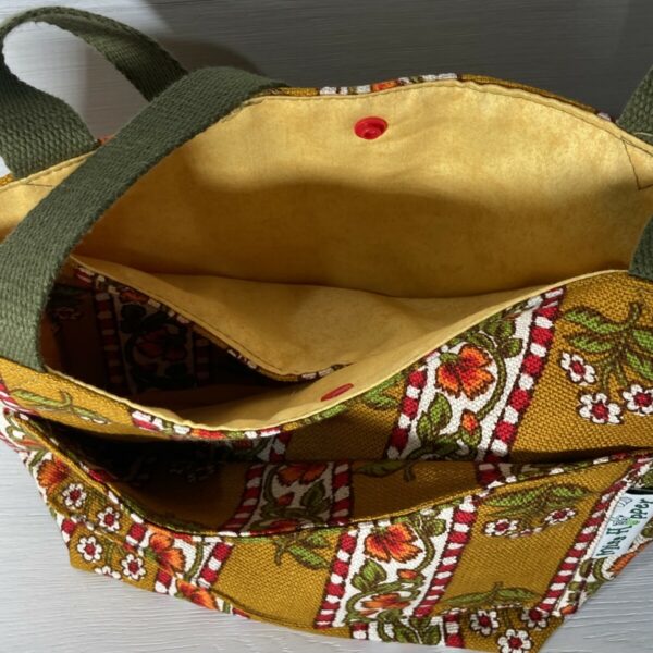 Vintage Schultertasche Ocker/bunt – Bild 4