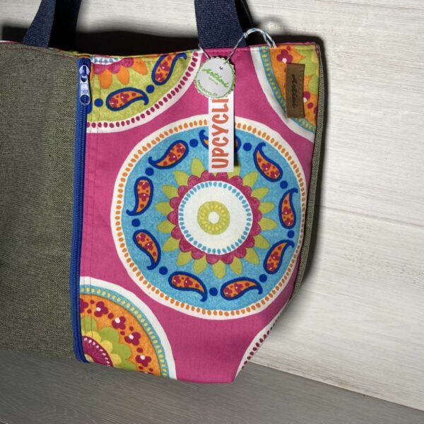 Upcycling Shopper klein und bunt – Bild 2