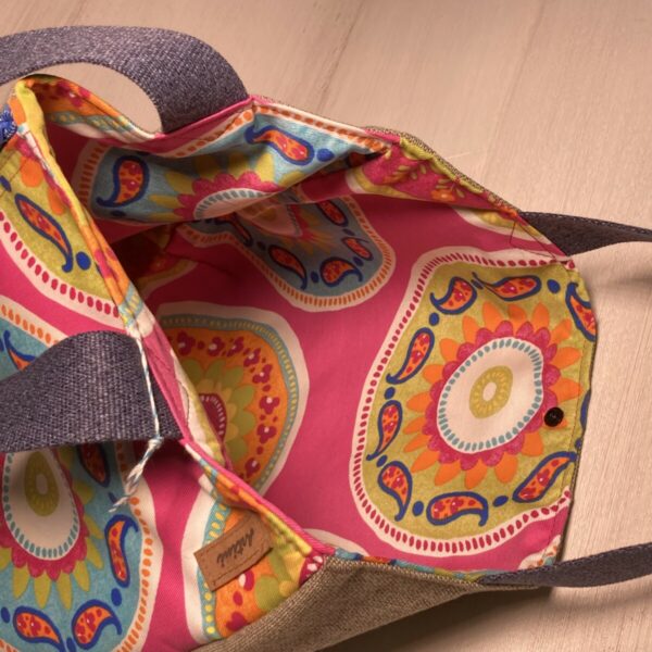Upcycling Shopper klein und bunt – Bild 3