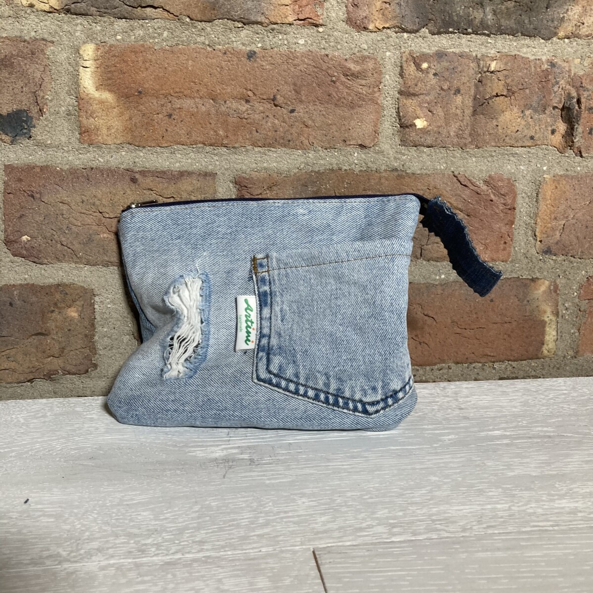 Upcycling Utensilientasche mit Quaste