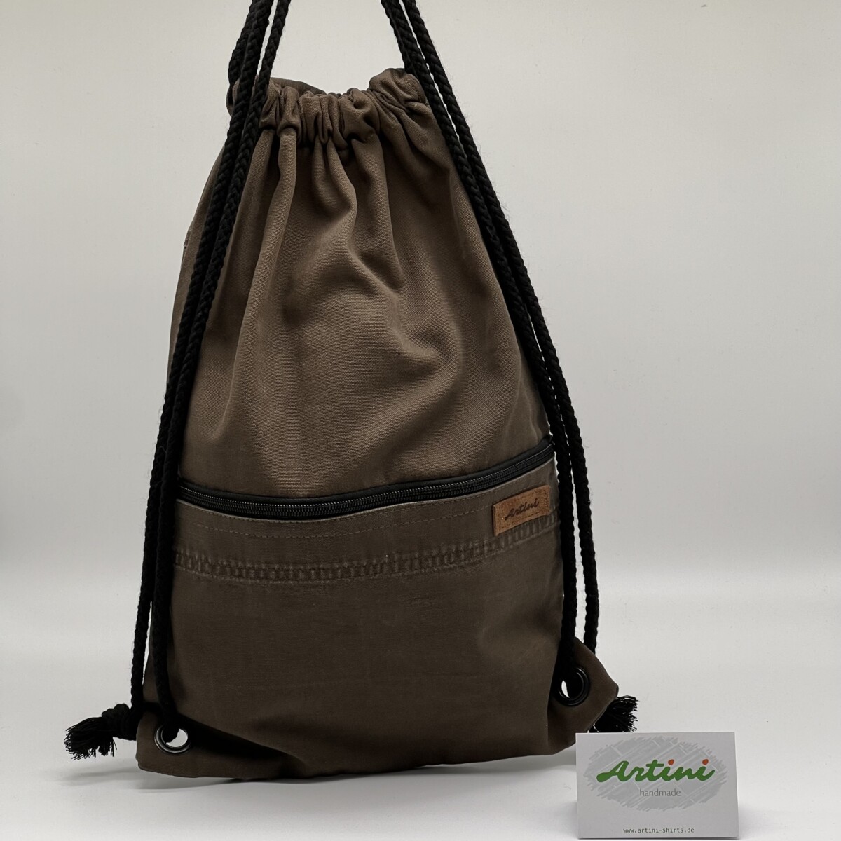 Turnbeutel braun