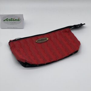 Upcycling Utensilientasche rot/ schwarz