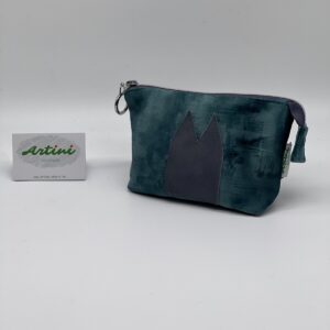 Upcycling Utensilientasche Dom dunkelgrün